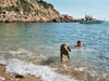 Dudley's 1st hols abroad....this is fun!!